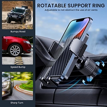 BIPOPIBO Vent-Mounted Cell Phone Holder for All Smartphones