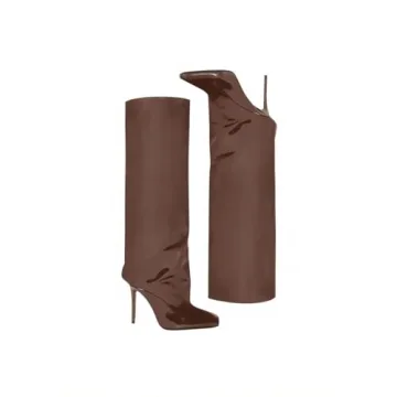 Stylish Vertundy Women’s Patent Leather Knee High Boots