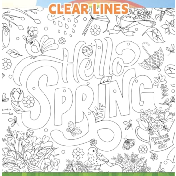 Hello Spring Coloring Poster - Creative Fun for Kids