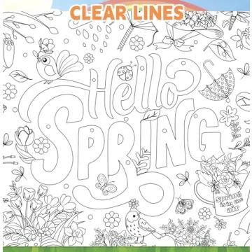Hello Spring Coloring Poster - Creative Fun for Kids