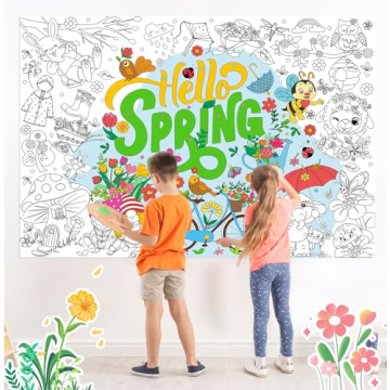 Hello Spring Coloring Poster - Creative Fun for Kids