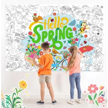 Hello Spring Coloring Poster - Creative Fun for Kids