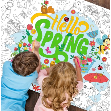 Hello Spring Coloring Poster - Creative Fun for Kids
