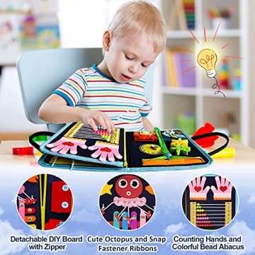 Gojmzo Busy Board Montessori Educational Toy for Toddlers