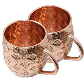 Designer Copper Moscow Mule Mugs Set of 2 Handmade