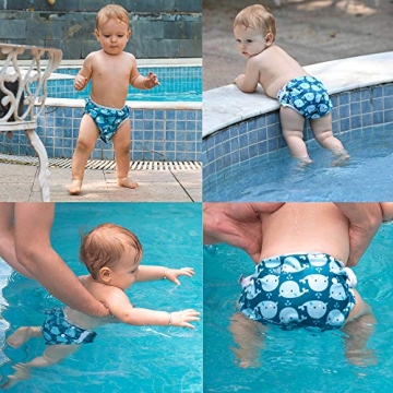 ALVABABY Reusable Swim Diapers Adjustable 0-3 Years