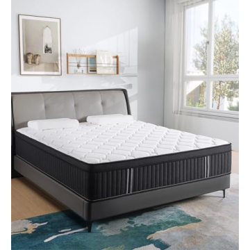 Huyamy Queen Mattress 12 Inch Hybrid Memory Foam Mattress