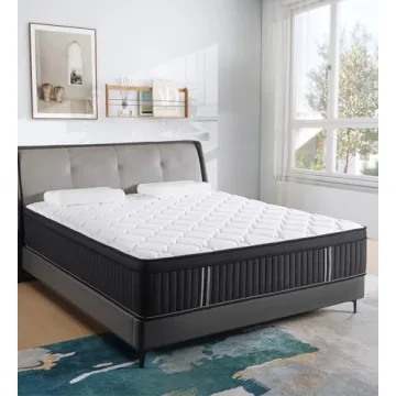 Huyamy Queen Mattress 12 Inch Hybrid Memory Foam Mattress