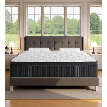 Huyamy Queen Mattress 12 Inch Hybrid Memory Foam Mattress
