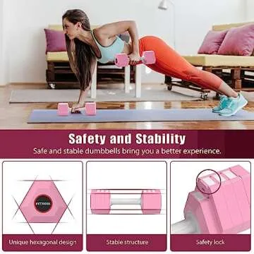 KEMLDIVS Adjustable Weight Dumbbells Set of 2, 3.3lb/5.5lb/7.7lb/9.9lb/12.1lb Each Hand Weight Sets for Women/Men, Adjustable Dumbbells Set for Home Gym Fitness Workout Strength Training