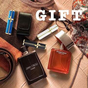 D-LOTUS Refillable Leather Travel Perfume Atomizer