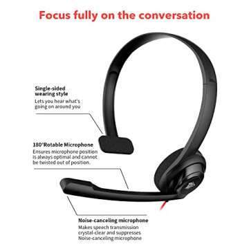 NUBWO USB Headset - Noise Cancelling and Ultra Comfort
