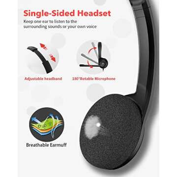 NUBWO USB Headset - Noise Cancelling and Ultra Comfort