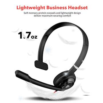 NUBWO USB Headset - Noise Cancelling and Ultra Comfort