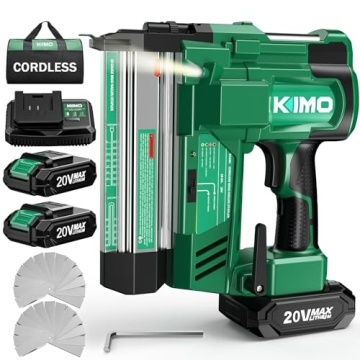 KIMO 18 Gauge Brad Nailer/Stapler Kit Cordless 20V
