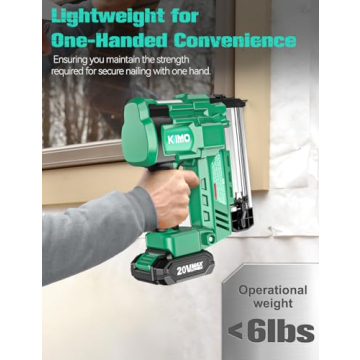 KIMO 18 Gauge Brad Nailer/Stapler Kit Cordless 20V