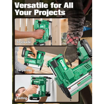 KIMO 18 Gauge Brad Nailer/Stapler Kit Cordless 20V