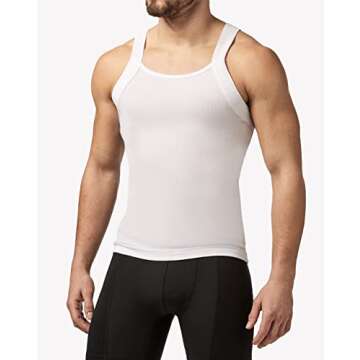 Papi Men's Cotton Square Neck Tank Top 3-Pack - White