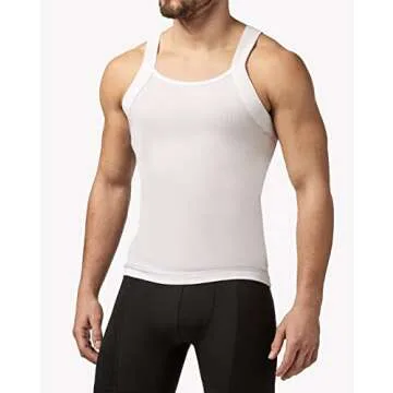 Papi Men's Cotton Square Neck Tank Top 3-Pack - White