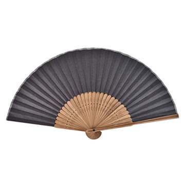 Salutto 6Pcs Elegant Folding Hand Fans for Weddings