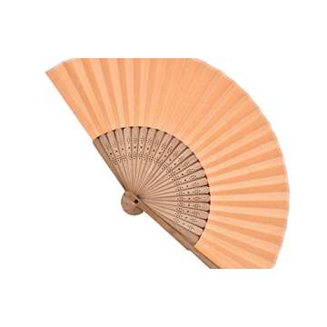 Salutto 6Pcs Elegant Folding Hand Fans for Weddings