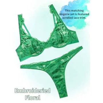 Dlsave Sexy Green Lingerie Set for Comfort and Style