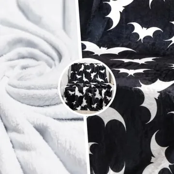Artlunar Gothic Bat Black Throw Blanket Cozy Plush