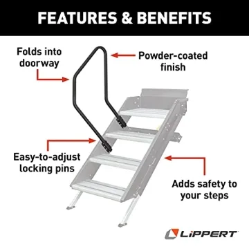 Solid Step Handrail for RVs - Adjustable & Safe Access