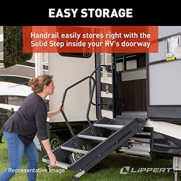 Solid Step Handrail for RVs - Adjustable & Safe Access