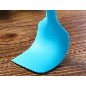 Bekith 8.5 inch Silicone Spatula Set of 4- One Piece Design Hygienic Solid Silicone Design- Premium Silicone Utensils Set - Perfect Silicone Scraper - Essential Cooking Gadget and Bakeware Tool
