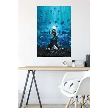 Trends International DC Comics Movie - Aquaman - One Sheet Wall Poster, 22.375" x 34", Unframed Version