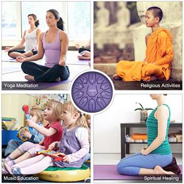 LEKATO Steel Tongue Drum 6 Inch 11 Note Musical Gift