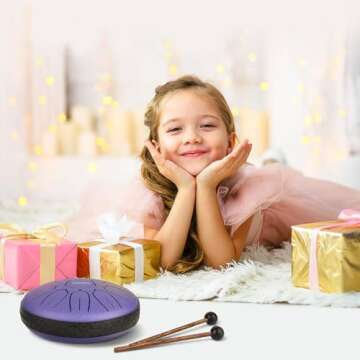 LEKATO Steel Tongue Drum 6 Inch 11 Note Musical Gift