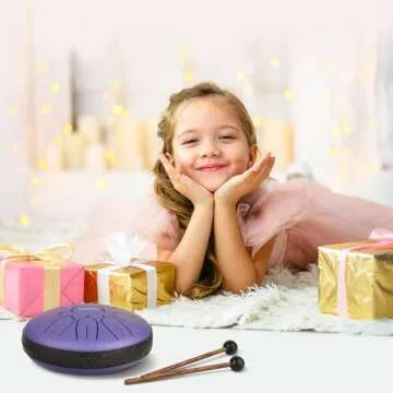 LEKATO Steel Tongue Drum 6 Inch 11 Note Musical Gift