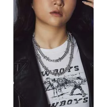 Bandmax Barbed Wire Choker Necklace for Women Men Stainless Steel Gothic Thorns Necklace Chain 16 Inches Women Chunky Punk Choker