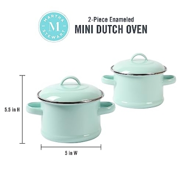 Martha Stewart Mini Dutch Oven Set in Beautiful Color