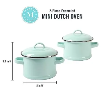 Martha Stewart Mini Dutch Oven Set in Beautiful Color