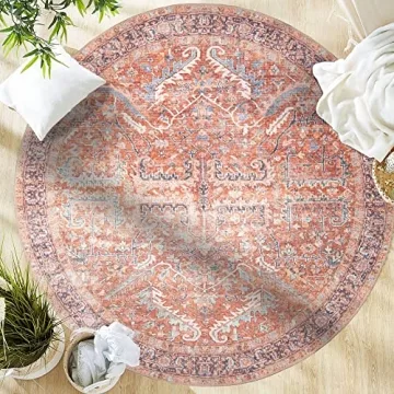 GLN Rugs Traditional Collection - Machine Washable Area Rug, Traditional Washable Rug, Non Slip Wash...