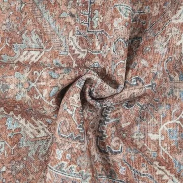 GLN Rugs Traditional Collection Machine Washable Round Rug