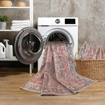 GLN Rugs Traditional Collection Machine Washable Round Rug