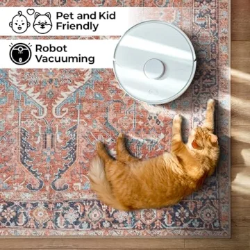 GLN Rugs Traditional Collection Machine Washable Round Rug