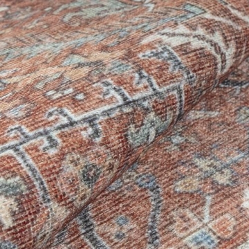 GLN Rugs Traditional Collection Machine Washable Round Rug