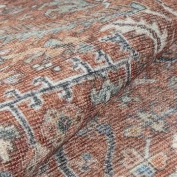 GLN Rugs Traditional Collection Machine Washable Round Rug