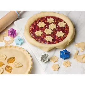 Fox Run Intricate Assorted Winter Snowflake Pastry/Cookie/Pie/Fondant 2" Stamper and Cutters 2", Set of 4, Multi-Color