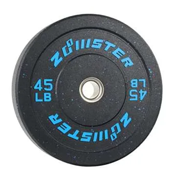 Bumper Plate Olympic High Bounce Bumper Weight Plate with Steel Insert Strength Training Weight Lifting Plate (190LB Plate Set)