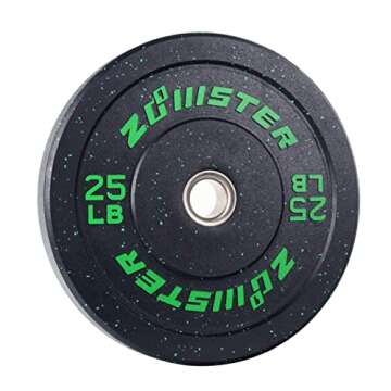 Bumper Plate Olympic High Bounce Bumper Weight Plate with Steel Insert Strength Training Weight Lifting Plate (190LB Plate Set)