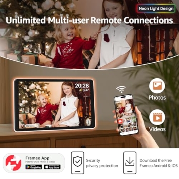 ApoloSign Neon Light Digital Picture Frame - AI Enhanced Sharing