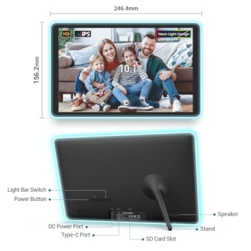 ApoloSign Neon Light Digital Picture Frame - AI Enhanced Sharing