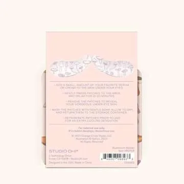 Studio Oh! Reusable Under-Eye Patches, Puffy Eyes Treatment and Under Eye Masks Skincare, 100% Silicone Eye Patches, Pairs with Favorite Serums or Creams, Mushroom Melody