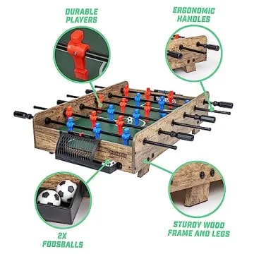 GoSports 32-Inch Portable Foosball Table Oak or Black